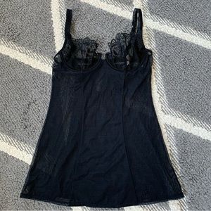 Victoria's Secret Midnight Black Lace Slip
